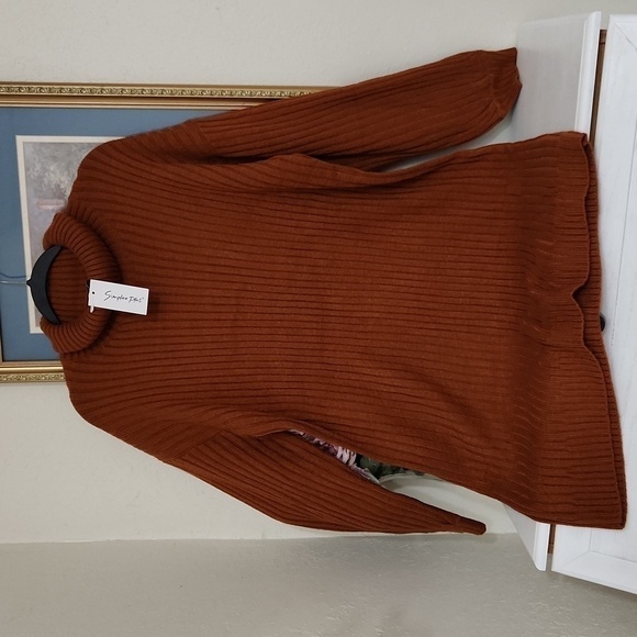 Chunky Knit Sweater Shirt Dress size 2XL Fall Cozy Winter Lagenlook brown - Picture 2 of 8